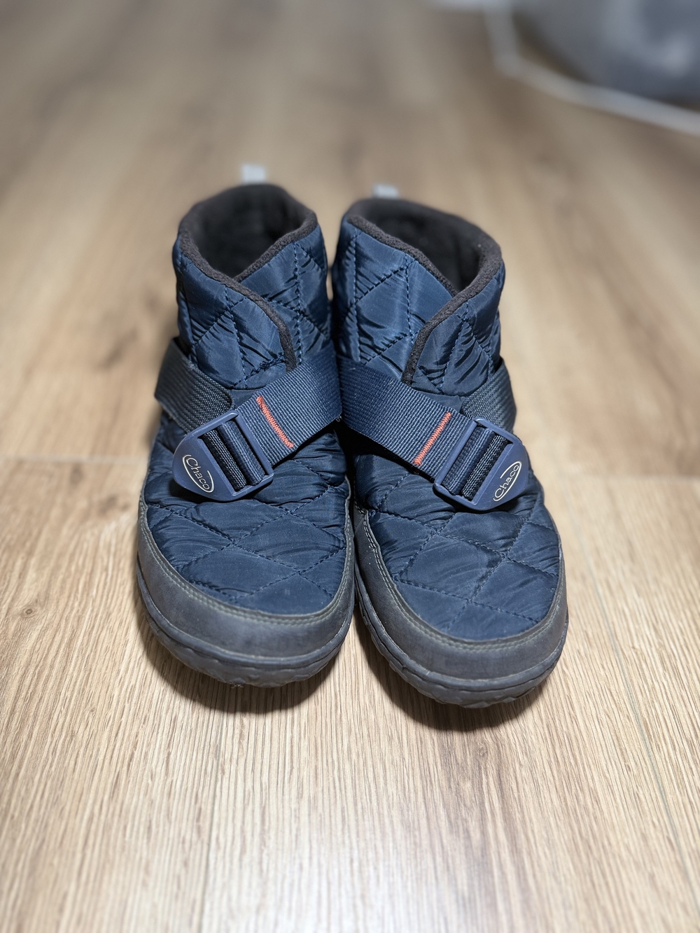Chaco Navy Quilted Strap Ankle Booties